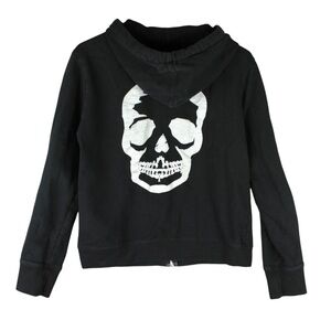 Zadig & Voltaire Clipper Skull Hoodie Womens Size M Black Zip Up